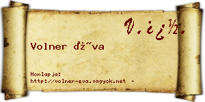 Volner Éva névjegykártya