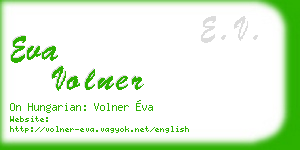 eva volner business card